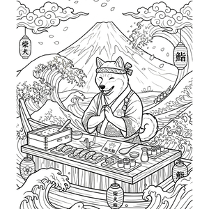 Shiba Inu Coloring Collection Vol.1 – 5 Printable Coloring Pages (PDF) –    柴犬ぬりえコレクション Vol.1 ～印刷して楽しめる5枚セット（PDF）