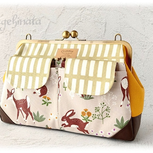 Flap pocket coin purse bag (Forest Animals: G...)