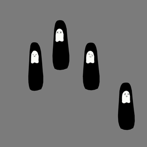 Simple Ghost nail [for manuka]
