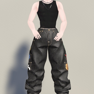【3D衣装】Multi Pocket Rigid Jeans & Short Boots SET 缩略图 18