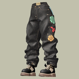 【3D衣装】Multi Pocket Rigid Jeans & Short Boots SET 缩略图 5