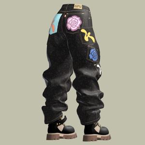 【3D衣装】Multi Pocket Rigid Jeans & Short Boots SET 缩略图 6