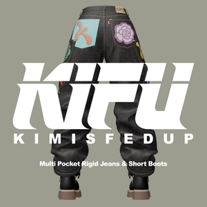 【3D衣装】Multi Pocket Rigid Jeans & Short Boots SET