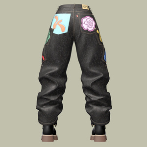 【3D衣装】Multi Pocket Rigid Jeans & Short Boots SET 缩略图 4