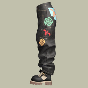 【3D衣装】Multi Pocket Rigid Jeans & Short Boots SET 缩略图 3