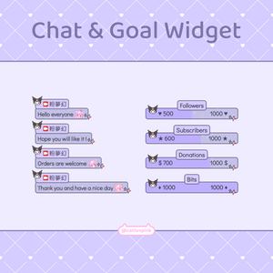 【配信】Kurómi - Chat and Goal Widget for Stream | Twitch/Facebook