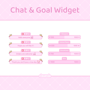 【配信】Moon scepter - Chat and Goal Widget for Stream | Twitch/Facebook