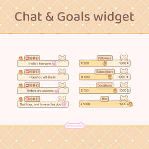 【配信】Honey bear - Chat and Goals Widget for Stream | Twitch/Facebook