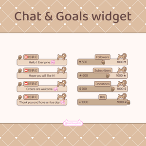 【配信】Squirrel acorn - Chat and Goals Widget for Stream | Twitch/Facebook