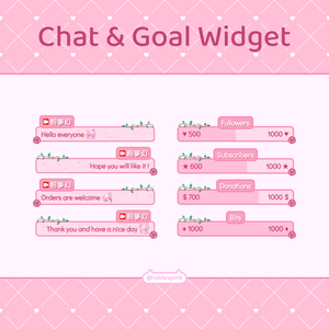 【配信】Rose vine - Chat and Goal Widget for Stream | Twitch/Facebook