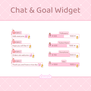 【配信】Cardcaptor sakura - Chat and Goal Widget for Stream | Twitch/Facebook