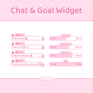 【配信】Strawberry milk - Chat and Goal Widget for Stream | Twitch/Facebook