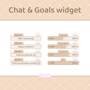 【配信】Dog bone - Chat and Goals Widget for Stream | Twitch/Facebook