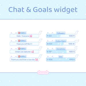 【配信】Blue fox - Chat and Goals Widget for Stream | Twitch/Facebook