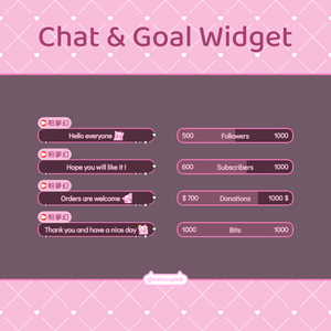 【配信】Little embellishments - Chat and Goal Widget for Stream | Twitch/Facebook