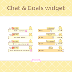 【配信】Chick egg - Chat and Goals Widget for Stream | Twitch/Facebook