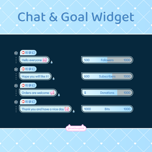 【配信】Snow turn - Chat and Goal Widget for Stream | Twitch/Facebook
