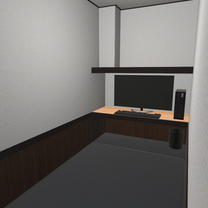 【VRChat想定】ネットカフェの個室 / Internet cafe private room