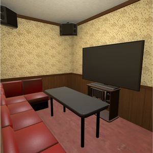 【VRChat想定】レトロなカラオケルーム / Retro-Karaoke Room