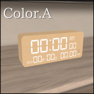 【VRChat想定】アラーム付き時計「-FORESTA-」/ Wooden clock with alarm 缩略图 2