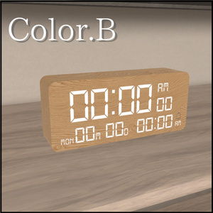 【VRChat想定】アラーム付き時計「-FORESTA-」/ Wooden clock with alarm 缩略图 3