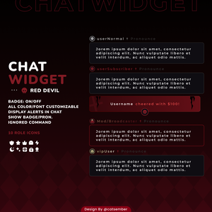 Red Devil | 【Twitch】・配信者向けカスタムCSS | StreamElement対応