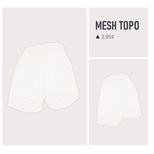【7アバター対応 / MA対応】标志刺绣休闲短裤 (Logo Casual Shorts) 缩略图 5