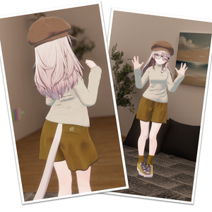 【13アバター対応 / MA対応】コーデュロイショートパンツ (Corduroy Shorts) 缩略图 7