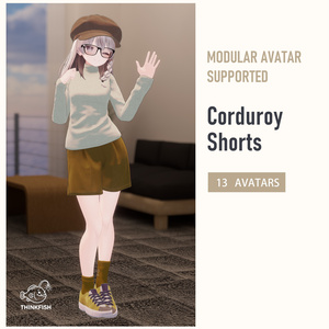 【13アバター対応 / MA対応】コーデュロイショートパンツ (Corduroy Shorts)