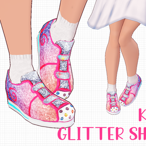 FREE [VROID TEXTURE] Kids Glitter Shoes