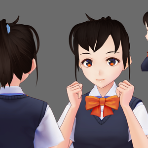 [FREE VROID TEXTURE] Small ponytail hair preset