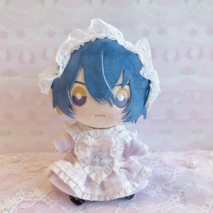 水色チュール］にじぱぺっと ぬい服 ぬい帽子 ヘッドドレス 10cm