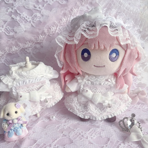 Milky Strawberry macaron♡くろうさぎ】おすわりぬい服 16cm ロリータ