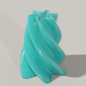 ウェーブ フラワーベース｜波模様のアート花瓶 3Dプリントデータ