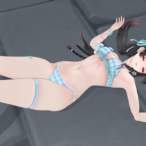 (MMD) 鳴潮 千咲 水着青色Ver
