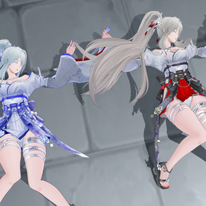(MMD) 鳴潮 緋雪 第一＆第二段階 袴ショートver