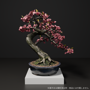 盆栽 桜 花吹雪｜VRChat向け和風3D置物・風になびく吹き流しの桜【ワールド装飾】