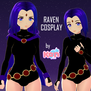 Vroid Cosplay コスプレ - Raven (Teen Titans)
