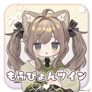 [VRChat Hair] Mofupyon Twin
