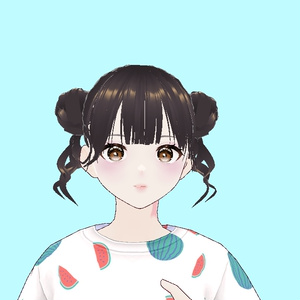 でかだんごツインがかわいい୨ෆ୧アイドルくらげヘア #Vroid #ヘアプリセット