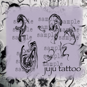 【VRC】smoke tattoo texture　煙モチーフタトゥー