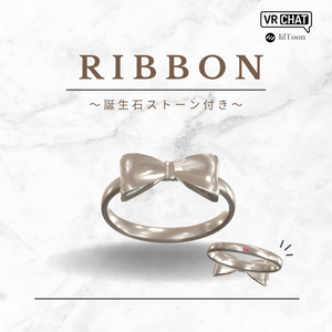 🎀リボンモチーフアクセサリー🎀【誕生石ストーン】 缩略图 2