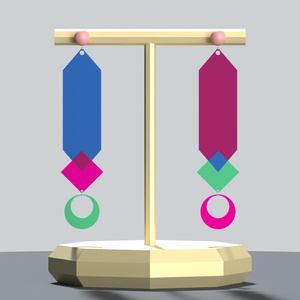 【3Dアバターアクセサリー】アシンメトリーパールピアス