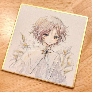 手描きイラスト オリジナル 「翡翠の魔術師」 原画 男の子 青年 創作