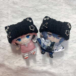 にじぱぺっと ねこ マスコット ぬい服 10cm ぬいぐるみ ヘッドドレス 32 水色］にじぱぺっと ぬい服 ぬい帽子 ネコ耳ヘッドドレス 10cm