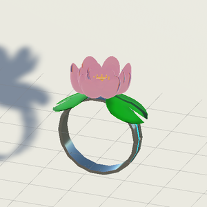 蓮を使ったリング