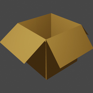 Cardboard Box 3D Blender FBX VRCHAT PROP FREE
