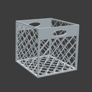 Milk Crate Plastic 3D Blender FBX VRCHAT PROP FREE