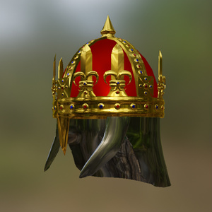Crown King Helmet Medieval Diablo 2 Blacksmith Steel Armor 