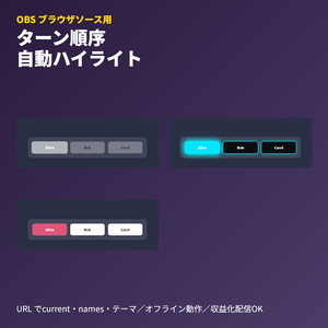 TRPGターン順序表示｜進行管理用ウィジェット
